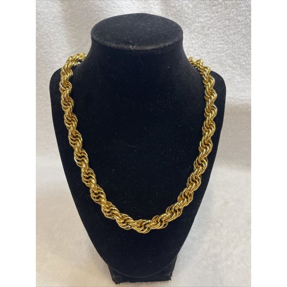 Anne Klein Jewelry - Vintage Classic Anne Klein Logo Couture￼Super Chunky Gold Link Necklace 22”